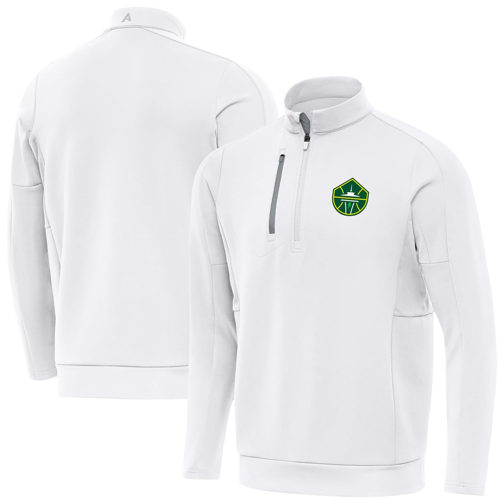 Seattle Storm Antigua Generation Quarter-Zip Pullover Top - White