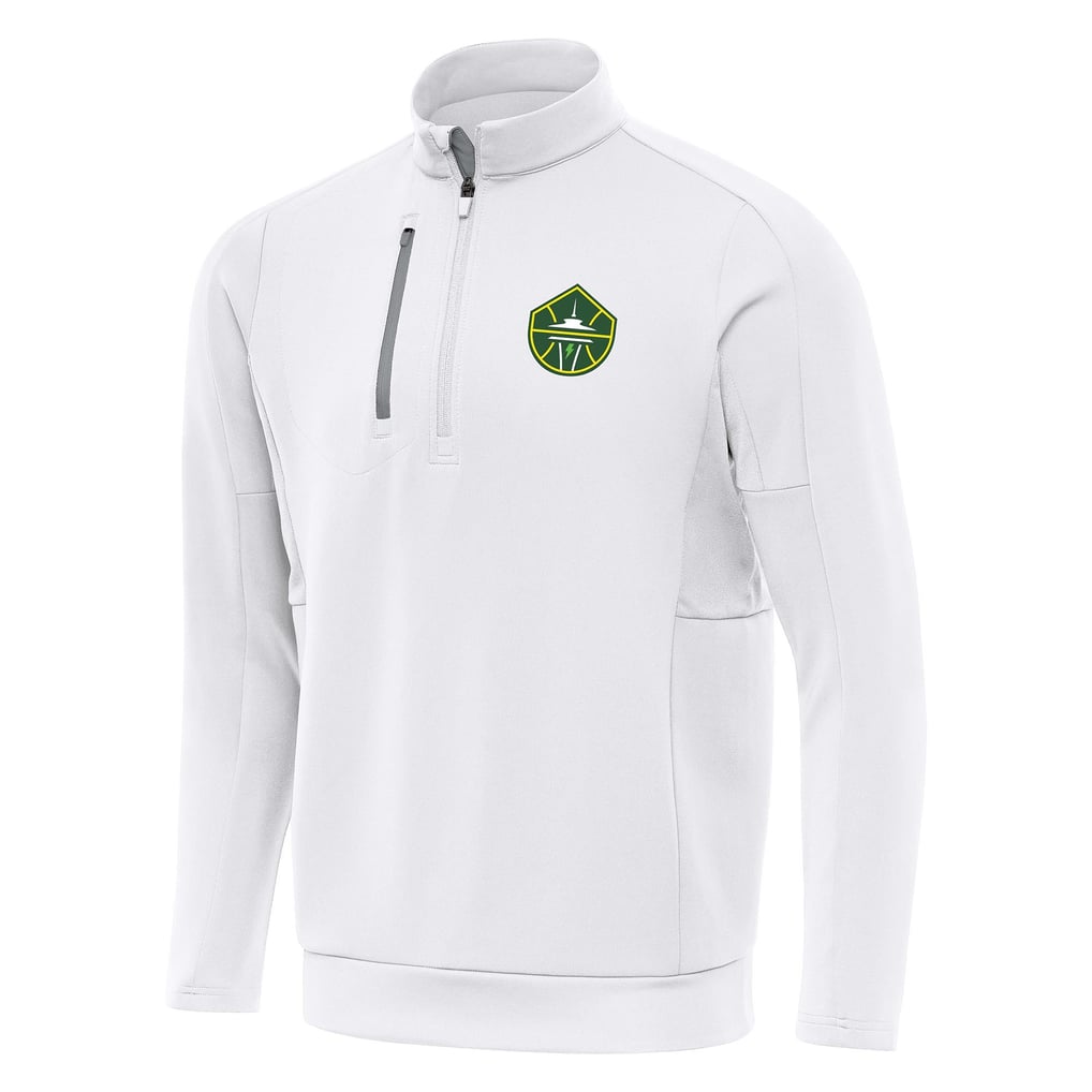 Seattle Storm Antigua Generation Quarter-Zip Pullover Top - White
