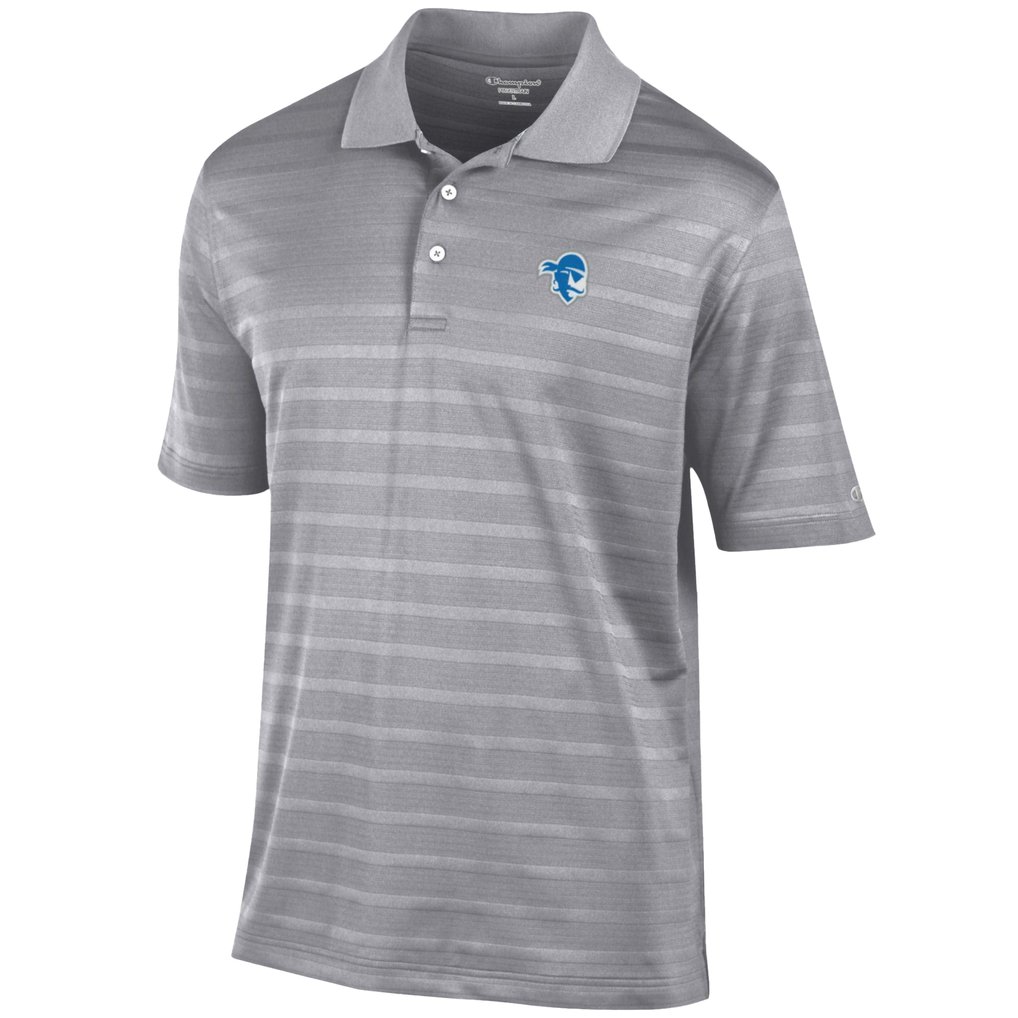 Seton Hall Pirates Champion Textured Solid Polo - Gray