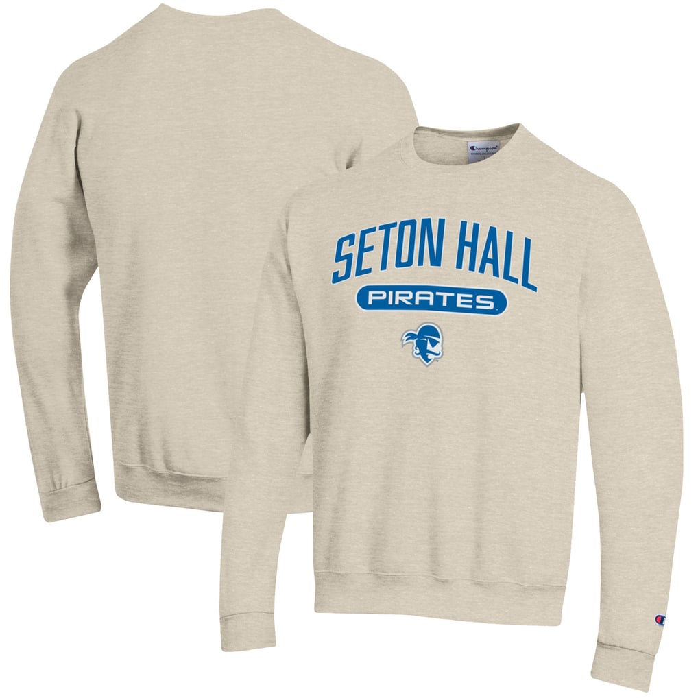 Seton Hall Pirates Champion Eco Powerblend Crewneck Pullover Sweatshirt - Oatmeal