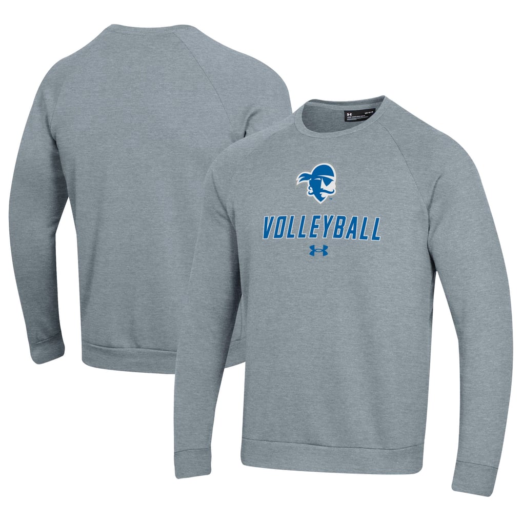 Seton Hall Pirates Under Armour Volleyball Rival Fleece Raglan Pullover Sweatshirt - Gray