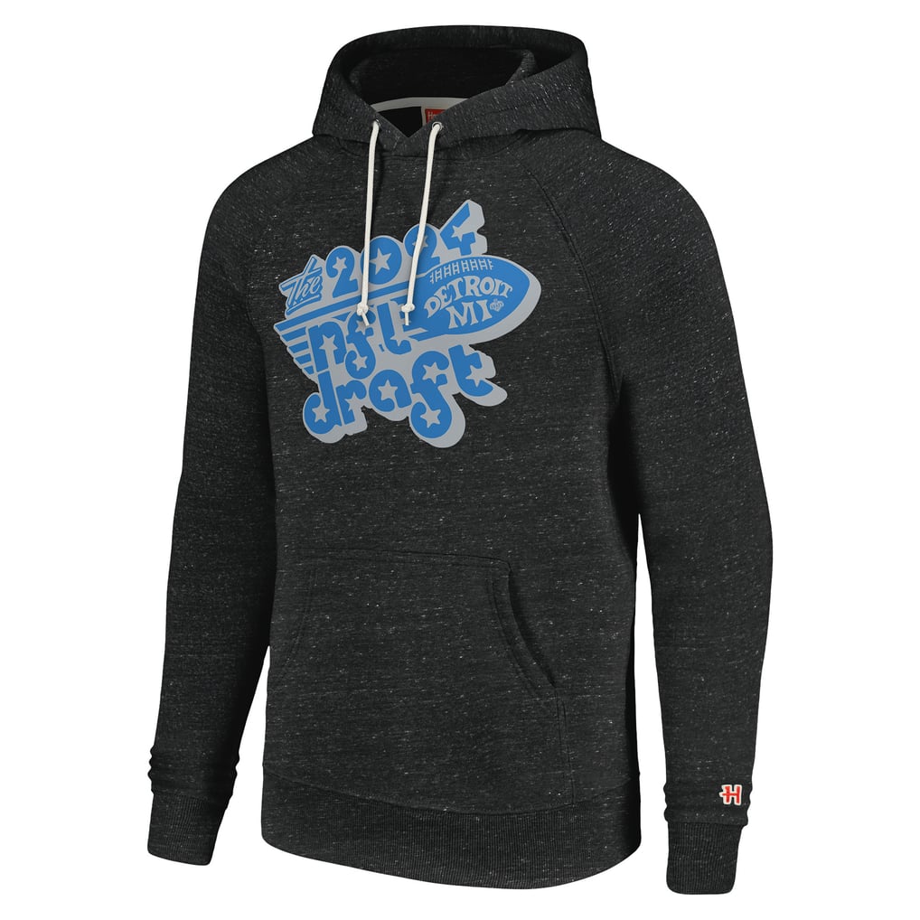 Homage 2024 NFL Draft Detroit Tri-Blend Raglan Pullover Hoodie - Charcoal