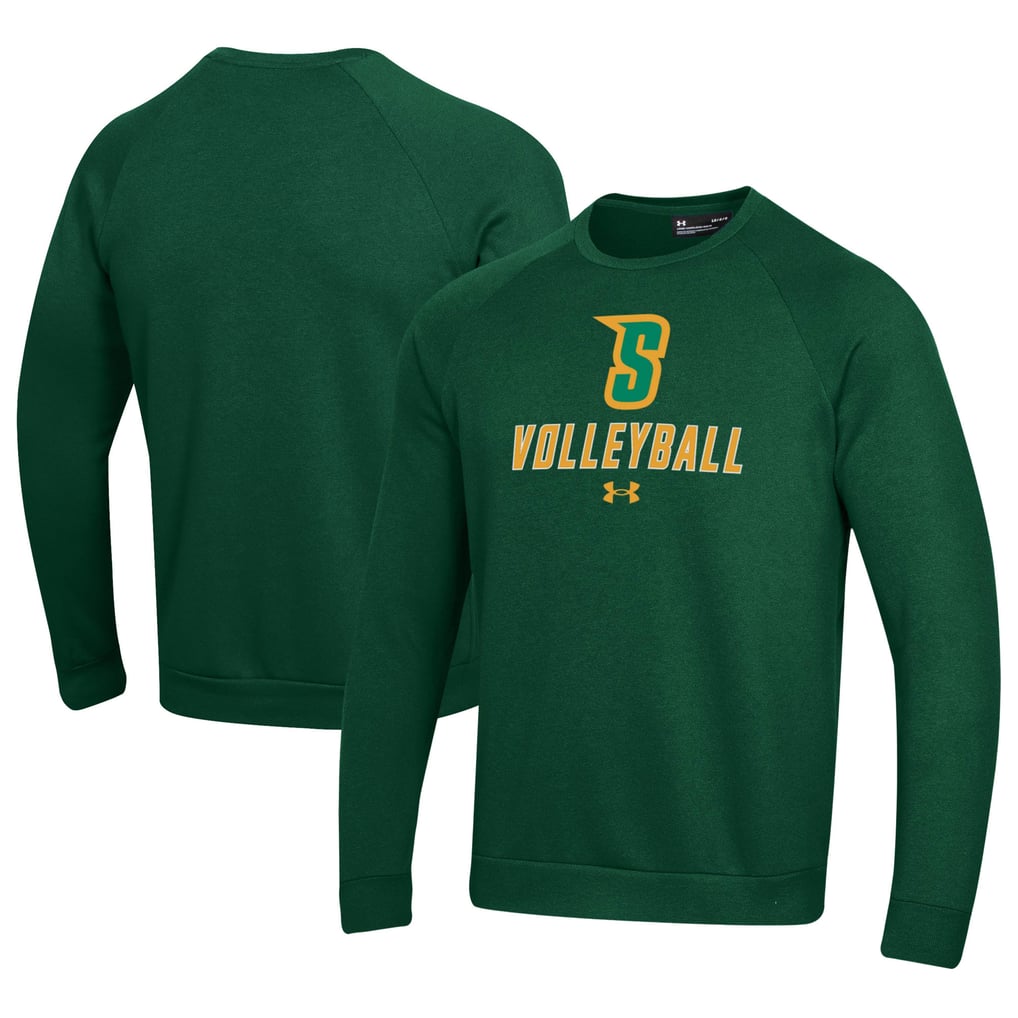Siena Saints Under Armour Volleyball Rival Fleece Raglan Pullover Sweatshirt - Green