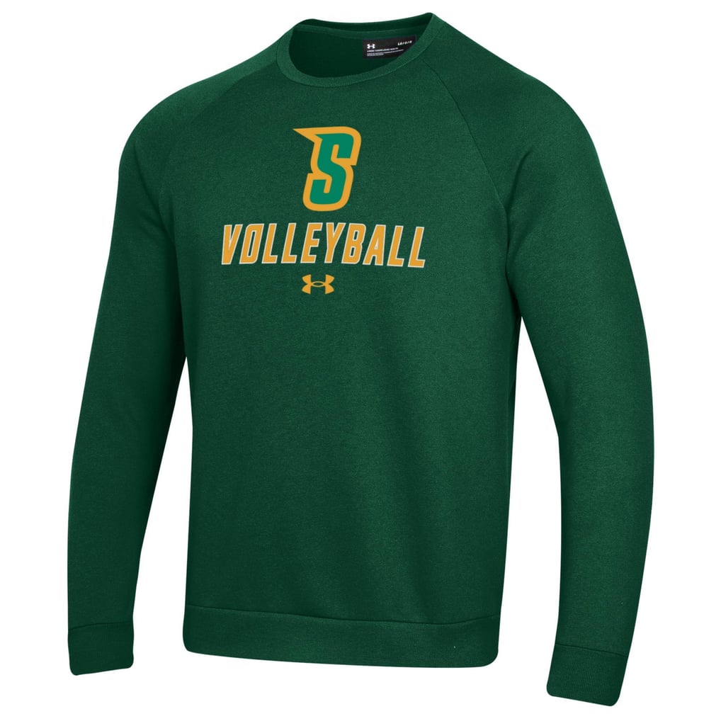 Siena Saints Under Armour Volleyball Rival Fleece Raglan Pullover Sweatshirt - Green
