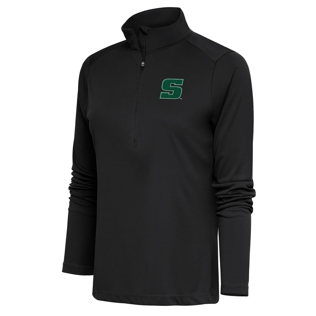 Slippery Rock Pride Antigua Women's Tribute Half-Zip Pullover Top - Charcoal