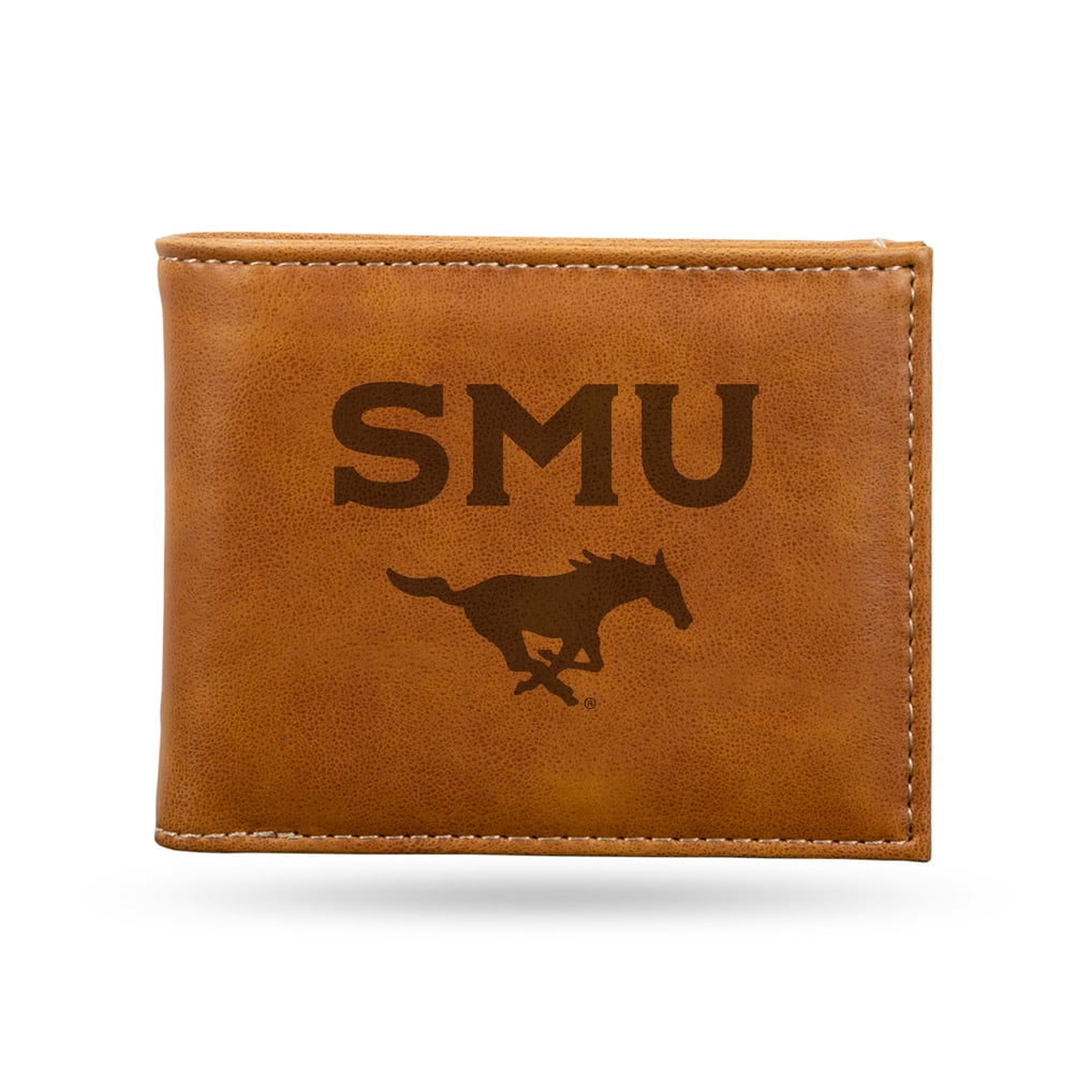 SMU Mustangs Billfold Wallet - Brown