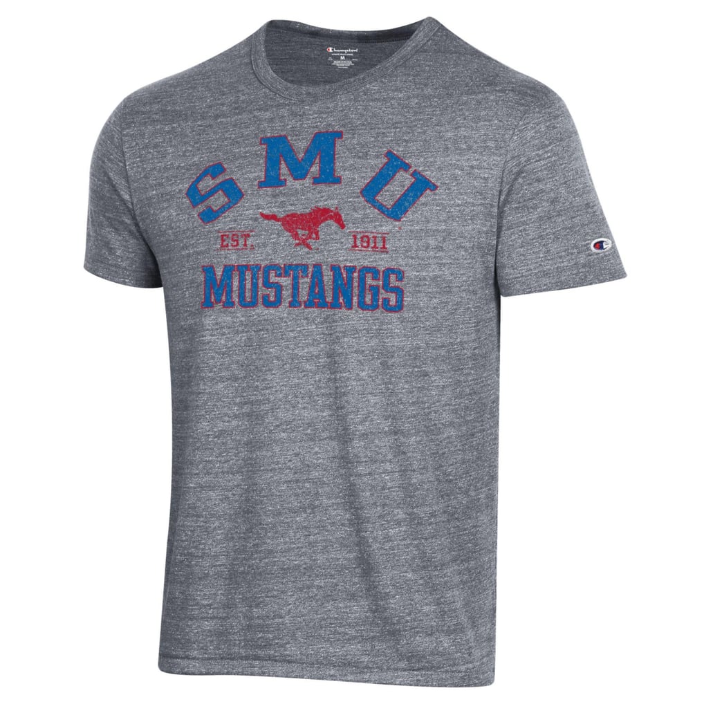 SMU Mustangs Champion Ultimate Tri-Blend T-Shirt - Heathered Gray