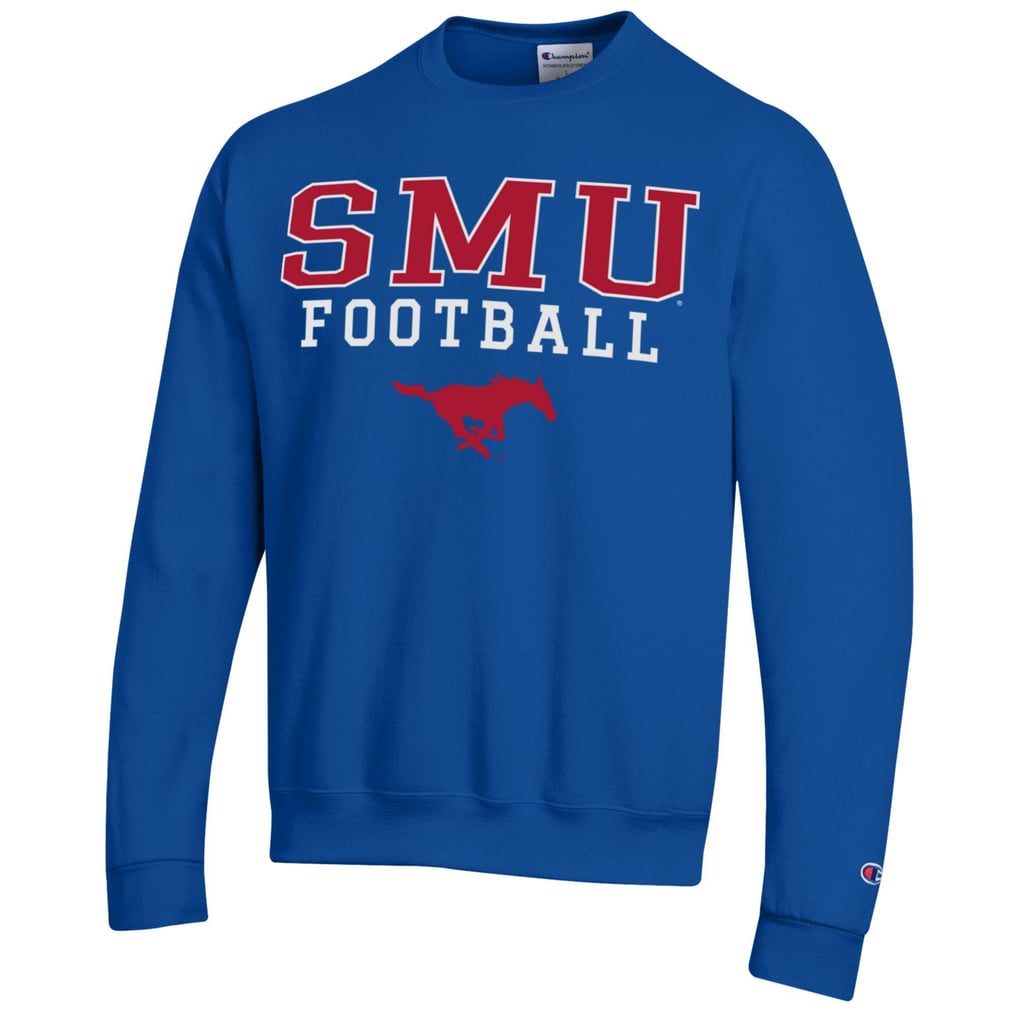  SMU Mustangs Champion Football Powerblend Pullover Sweatshirt - Royal