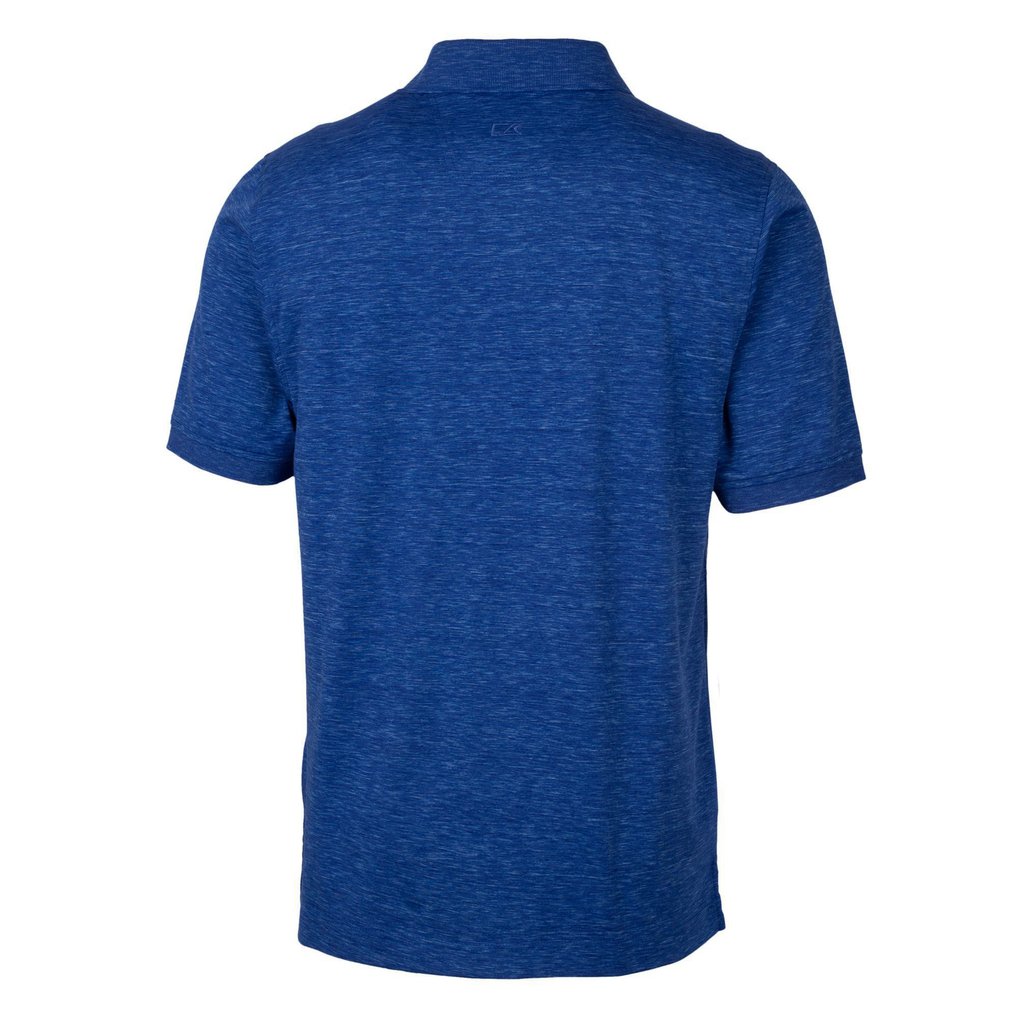 SMU Mustangs Cutter & Buck Big & Tall Advantage Tri-Blend Space Dye DryTec Polo - Royal