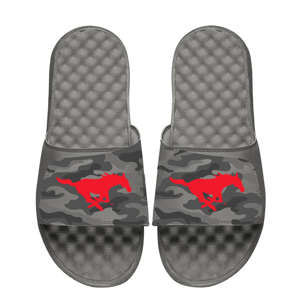  SMU Mustangs ISlide Camo Slide Sandals - Gray