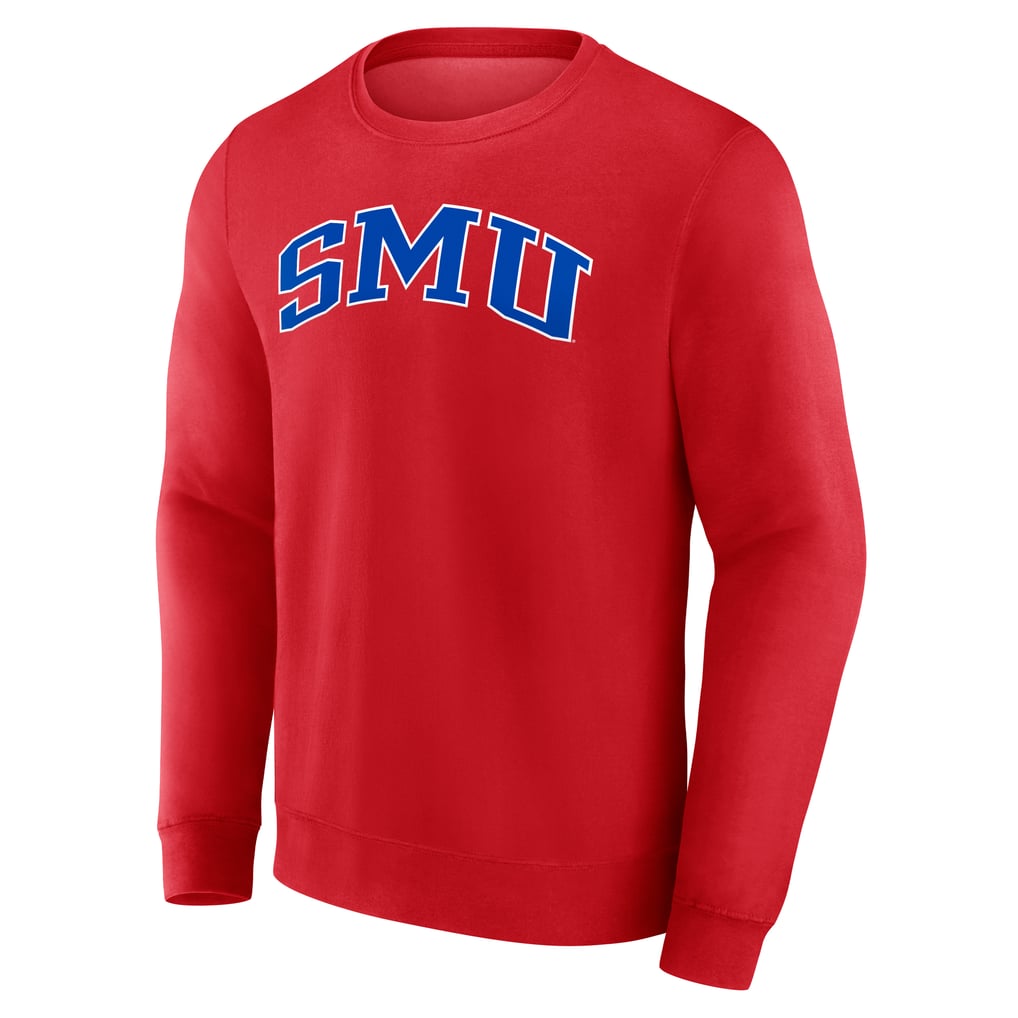 SMU Mustangs Short Name Fleece Pullover Sweatshirt - Red