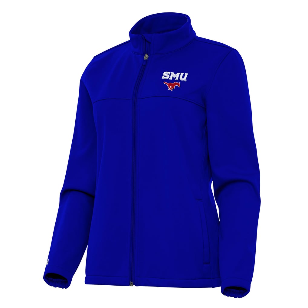 SMU Mustangs Antigua Women's Links 2 Full-Zip Golf Jacket - Royal