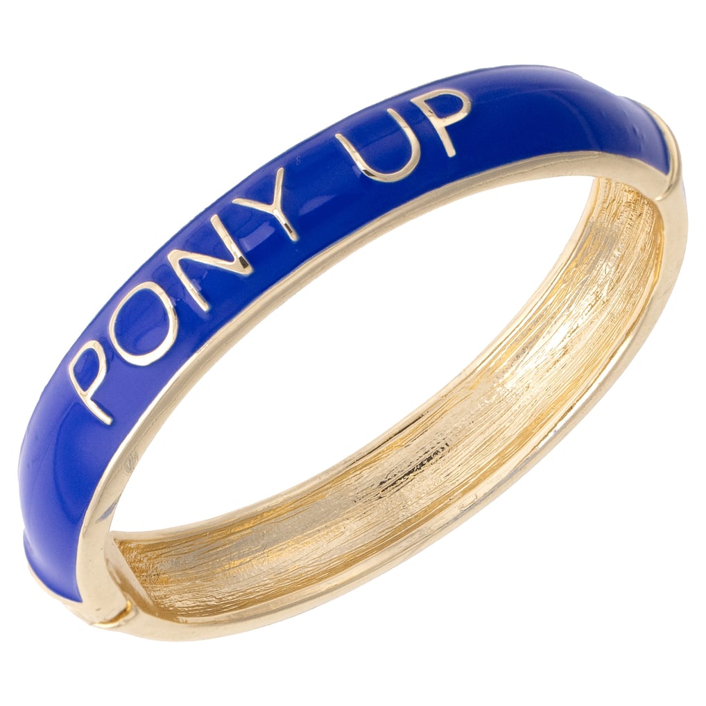 SMU Mustangs CANVAS Style Women's Enamel Hinge Bangle