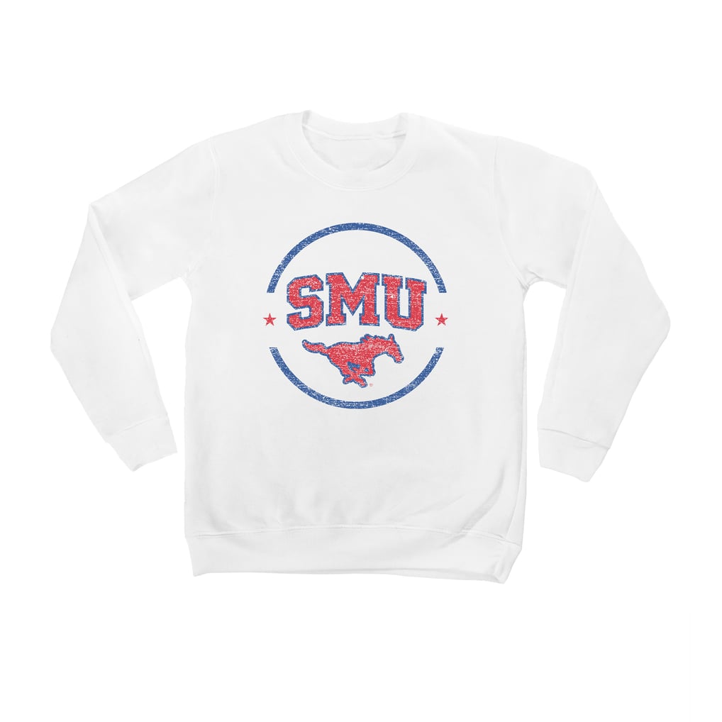 SMU Mustangs Youth End Zone Pullover Sweatshirt - White
