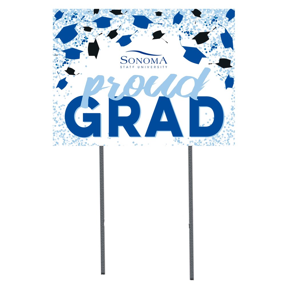  Sonoma State Seawolves  18" x 24" Proud Grad Yard Sign