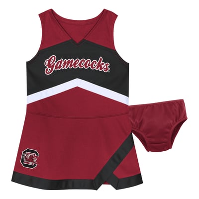 South Carolina Gamecocks Outerstuff Girls Preschool Two-Piece Cheer Captain Jumper Dress & Bloomers Set - Garnet