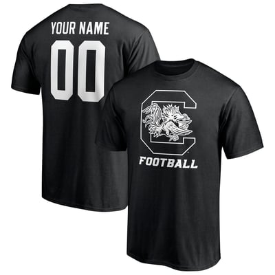 South Carolina Gamecocks Personalized Any Name & Number One Color T-Shirt - Black