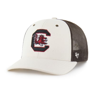 South Carolina Gamecocks Carhartt x '47 Undyed Trucker Adjustable Hat - Natural/Brown