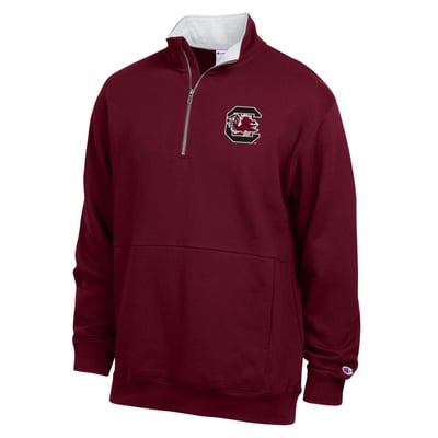  South Carolina Gamecocks Champion Fleece Quarter-Zip Pullover - Garnet