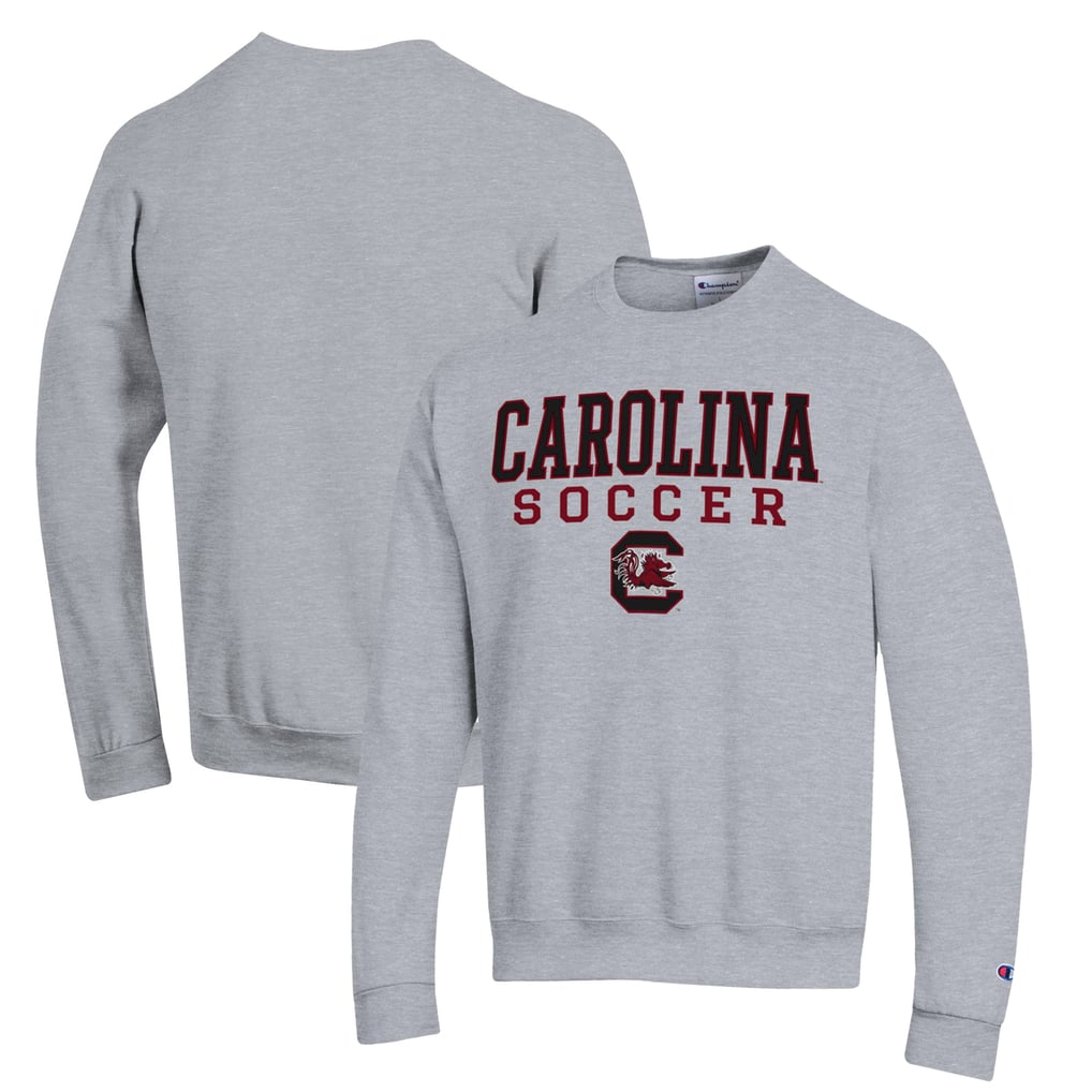 South Carolina Gamecocks Champion Soccer Stack Logo Powerblend Pullover Sweatshirt - Gray