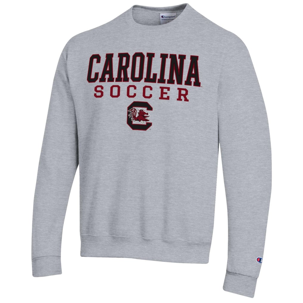 South Carolina Gamecocks Champion Soccer Stack Logo Powerblend Pullover Sweatshirt - Gray