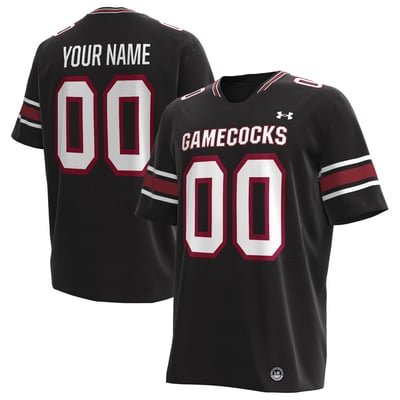 South Carolina Gamecocks Under Armour Custom Replica Football Jersey - Black