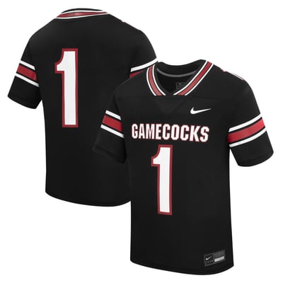 #1 South Carolina Gamecocks Nike Preschool Alternate Replica Football Jersey - Black