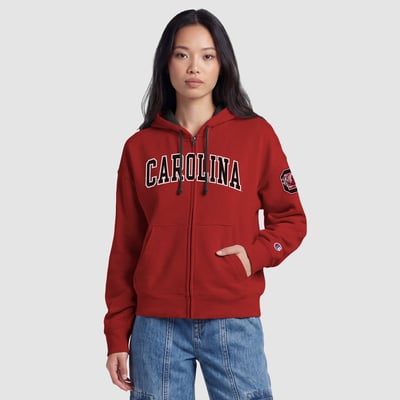 South Carolina Gamecocks Champion Women's Arch Full-Zip Fleece Hoodie - Garnet