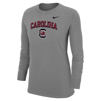 South Carolina Gamecocks Nike Women's Core Long Sleeve T-Shirt - Heather Gray