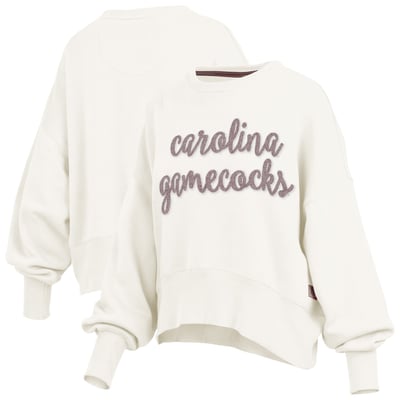 South Carolina Gamecocks Pressbox Women's Chelsea Oversized Pullover Sweatshirt - Cream