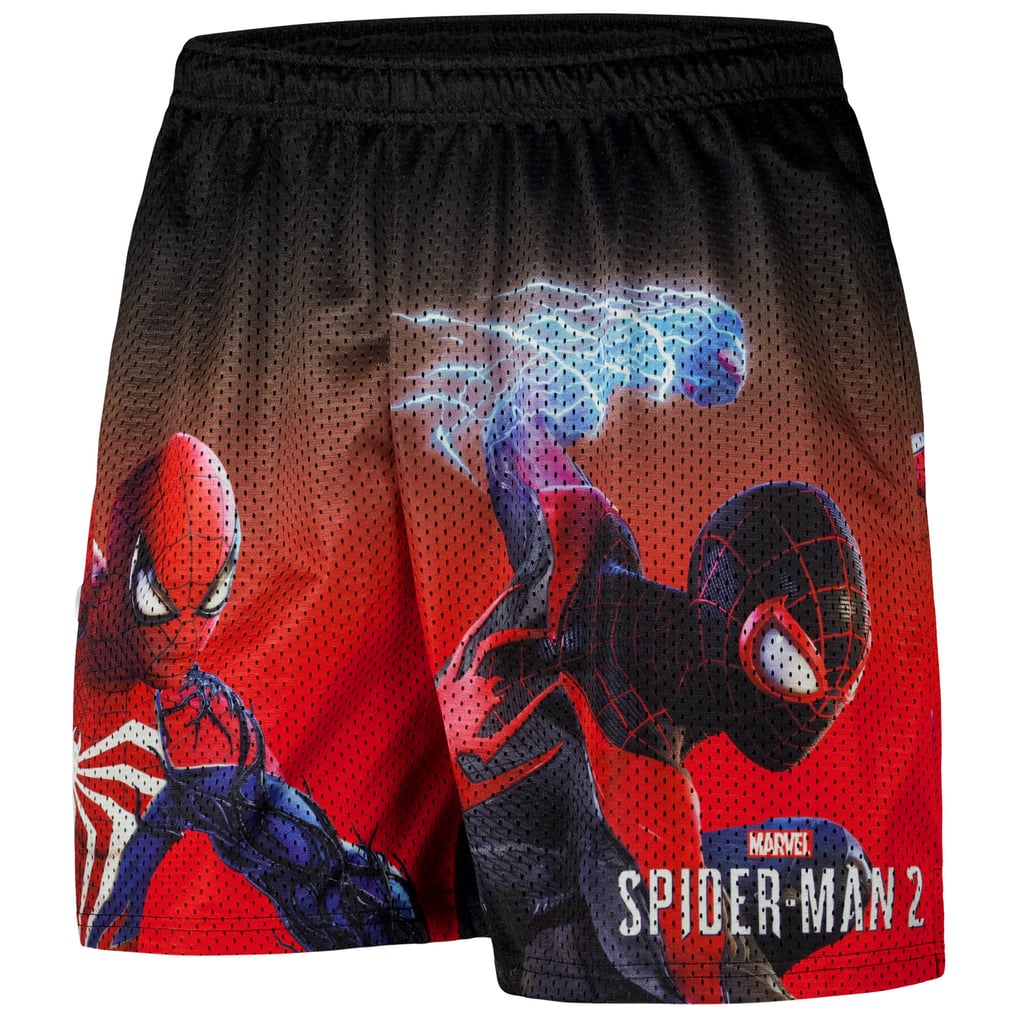 Spider-Man Chalk Line Spider-Man 2 Poster Art Retro Shorts - Black
