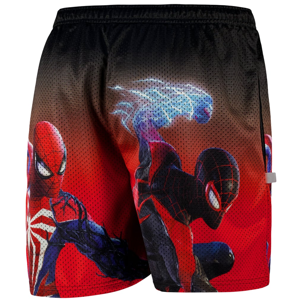 Spider-Man Chalk Line Spider-Man 2 Poster Art Retro Shorts - Black