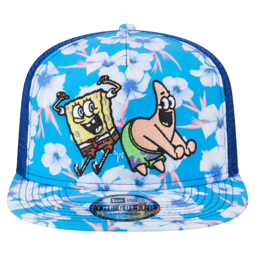  SpongeBob SquarePants New Era Floral Golfer Snapback Hat - Blue
