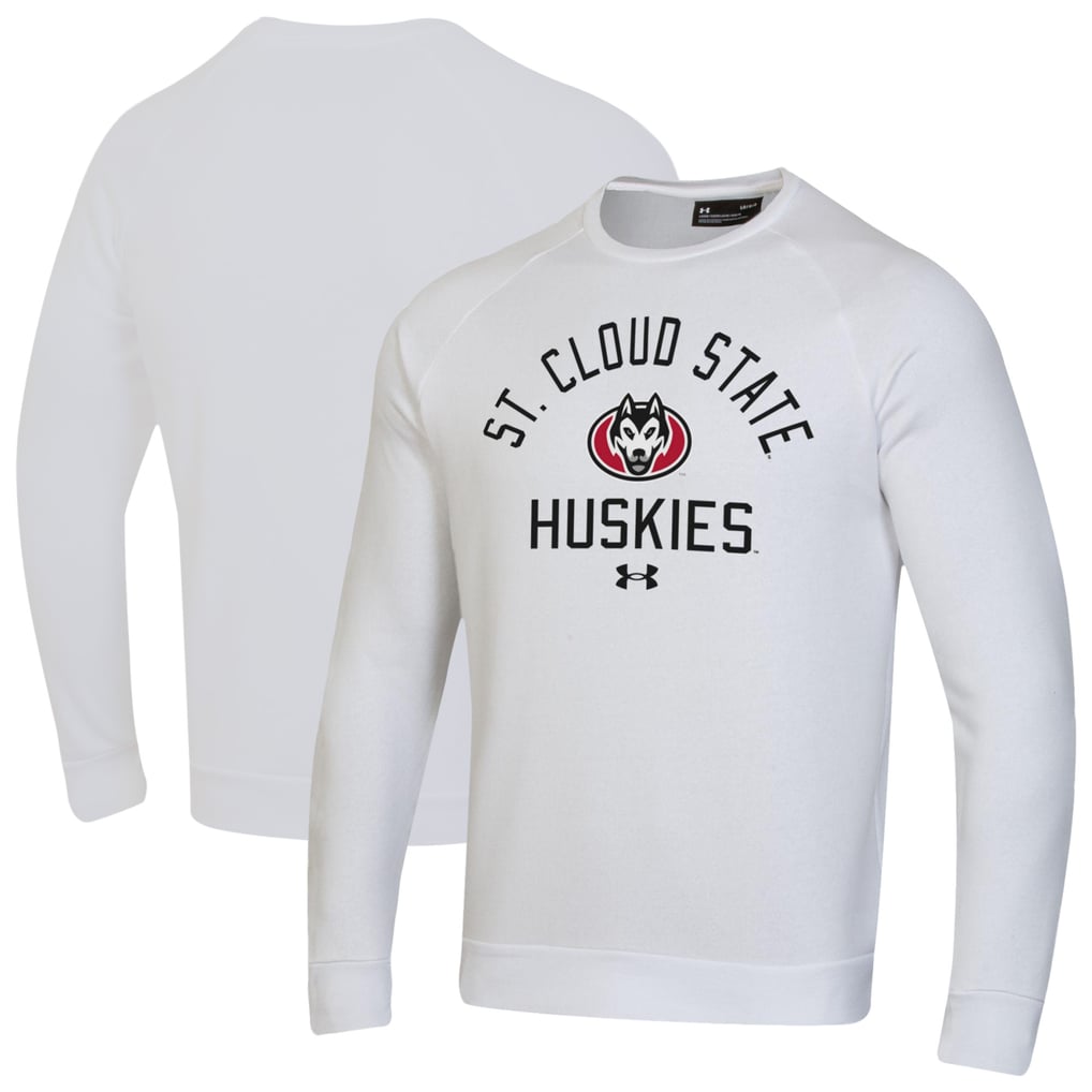  St. Cloud State Huskies Under Armour Raglan Rival Fleece Sweatshirt - White