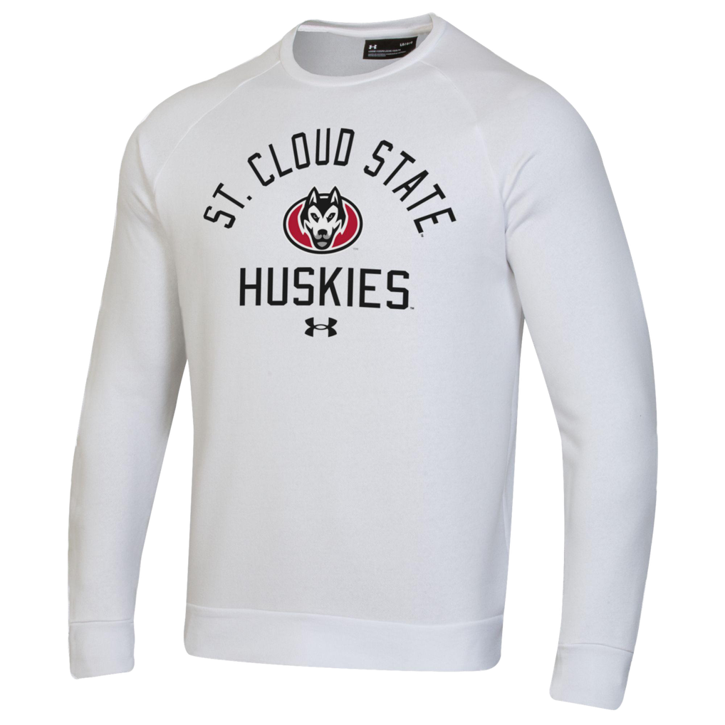  St. Cloud State Huskies Under Armour Raglan Rival Fleece Sweatshirt - White