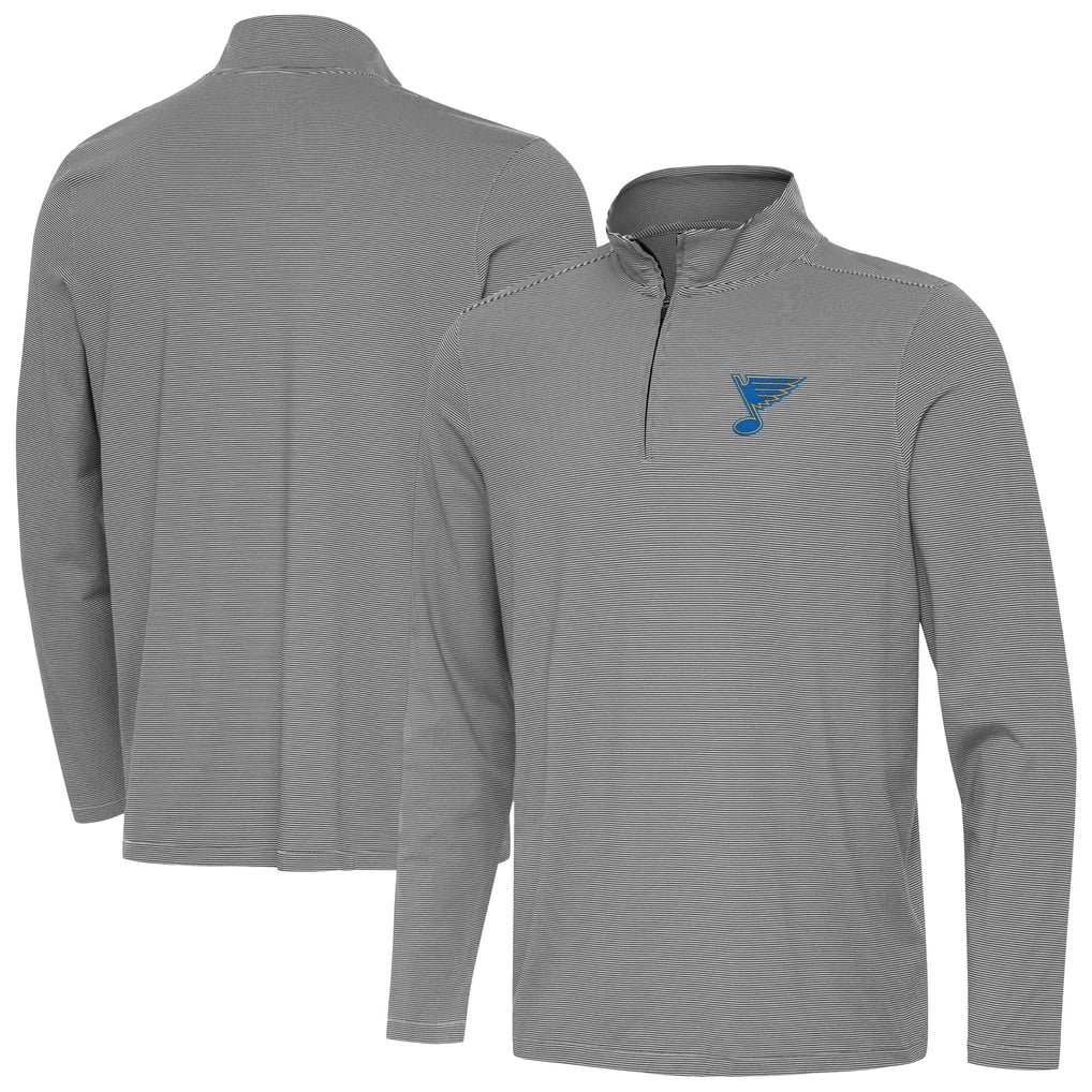 St. Louis Blues Antigua Twine Quarter-Zip Pullover - Black