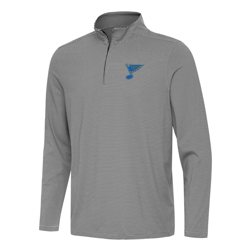 St. Louis Blues Antigua Twine Quarter-Zip Pullover - Black