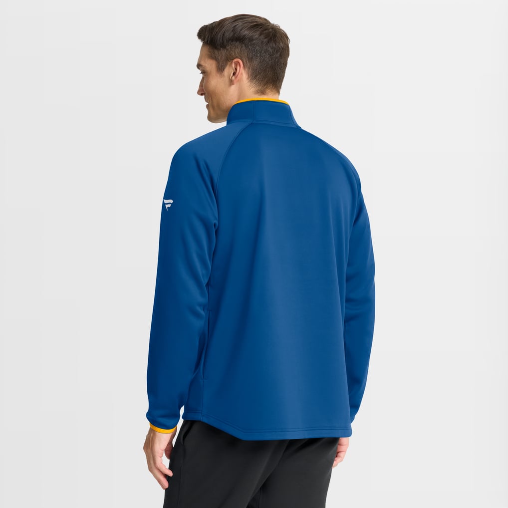 St. Louis Blues Fanatics Authentic Pro Rink Raglan Quarter-Zip Pullover - Blue