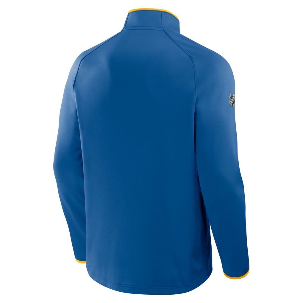 St. Louis Blues Fanatics Authentic Pro Rink Raglan Quarter-Zip Pullover - Blue