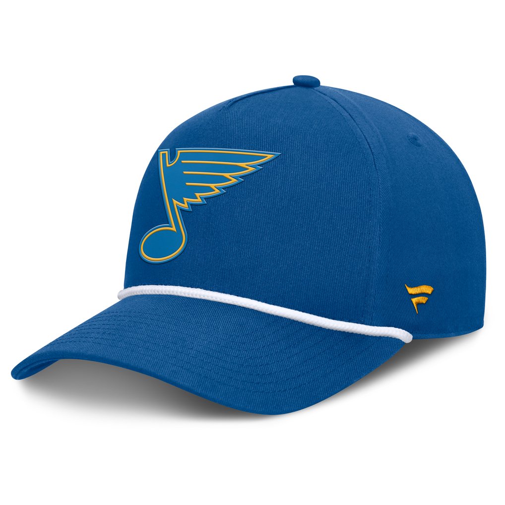 St. Louis Blues Fanatics Authentic Pro Rink Roper A-Frame Adjustable Hat - Blue