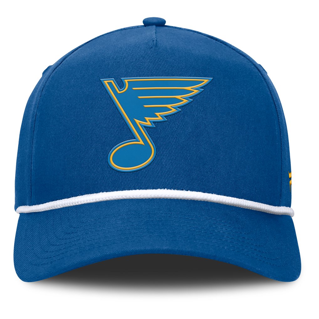 St. Louis Blues Fanatics Authentic Pro Rink Roper A-Frame Adjustable Hat - Blue