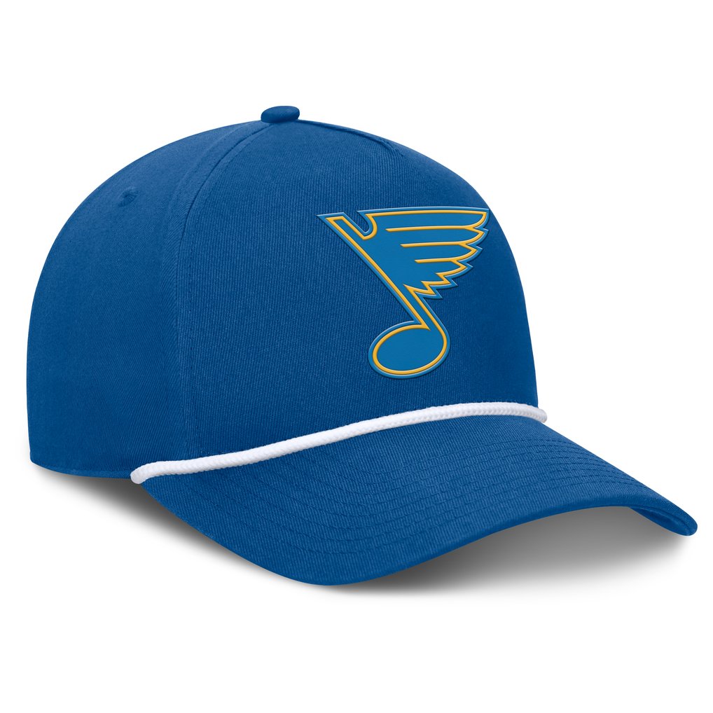 St. Louis Blues Fanatics Authentic Pro Rink Roper A-Frame Adjustable Hat - Blue
