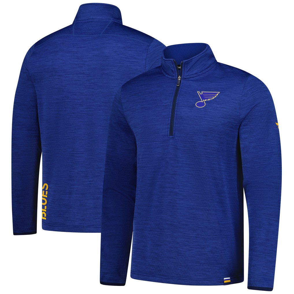  St. Louis Blues Fanatics Authentic Pro Lightweight Quarter-Zip Pullover - Heather Blue