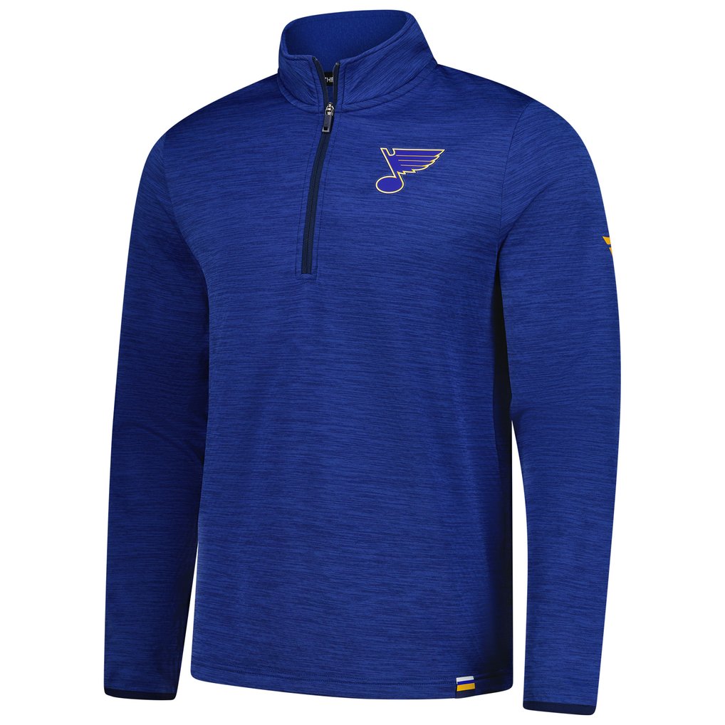 St. Louis Blues Fanatics Authentic Pro Lightweight Quarter-Zip Pullover - Heather Blue