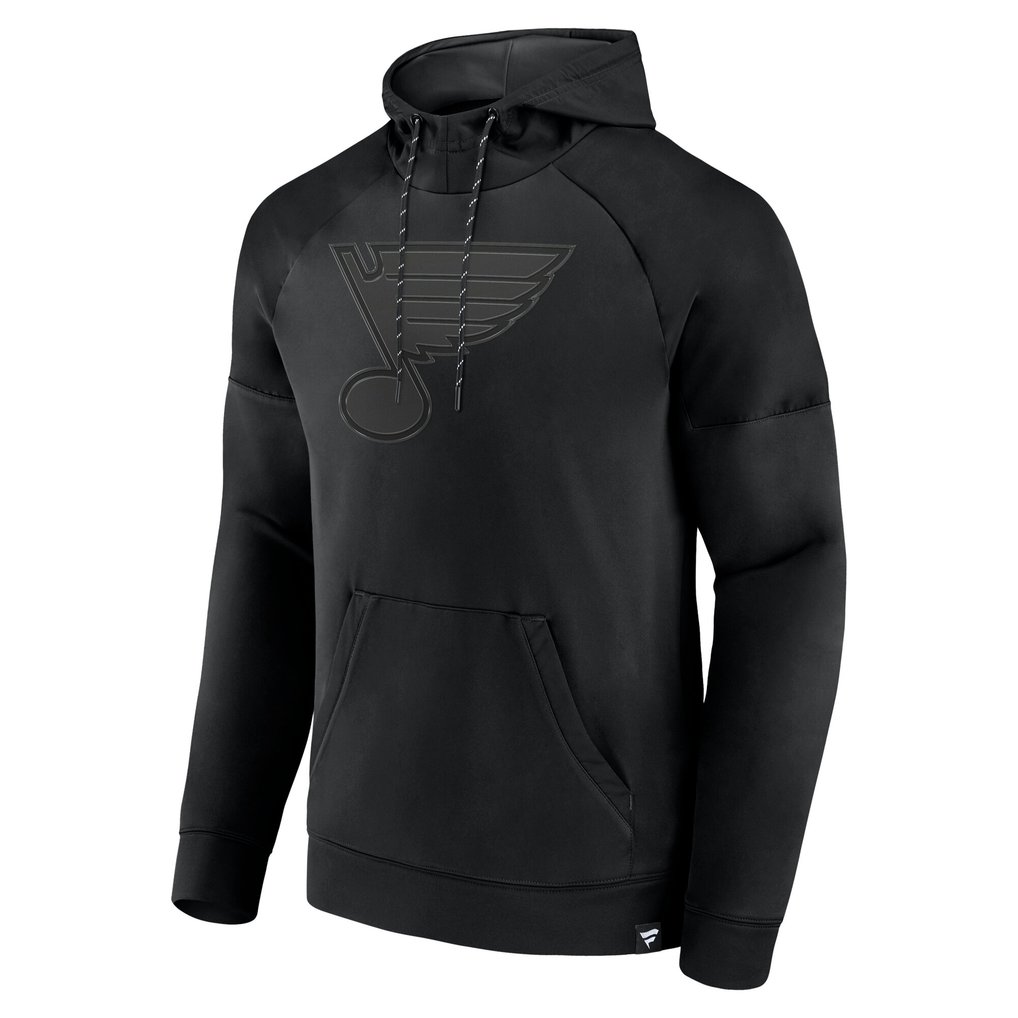  St. Louis Blues Fanatics Black Ice Defender Raglan Pullover Hoodie