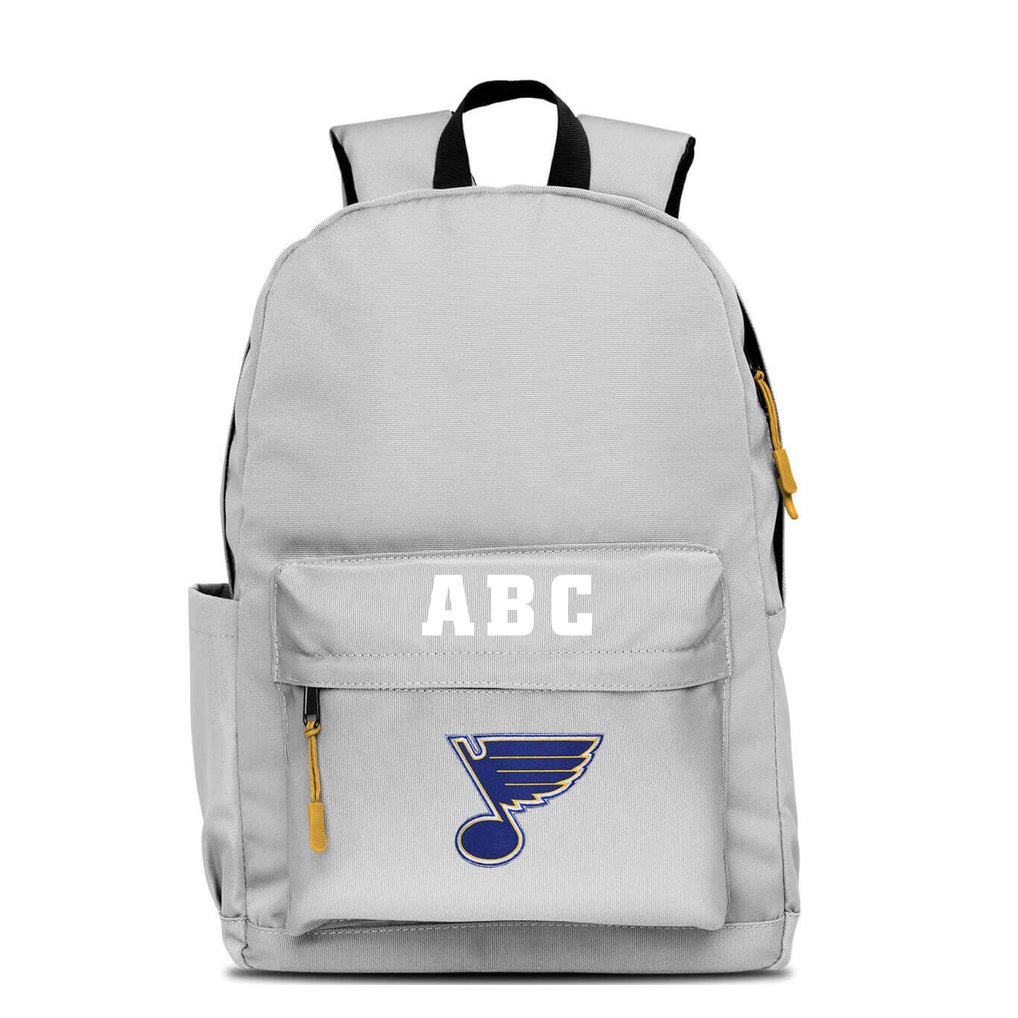 St. Louis Blues MOJO Personalized Campus Laptop Backpack - Gray