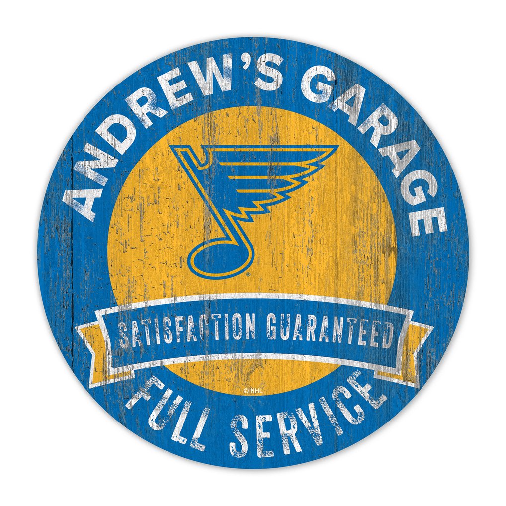St. Louis Blues 16" Customizable Garage Circle