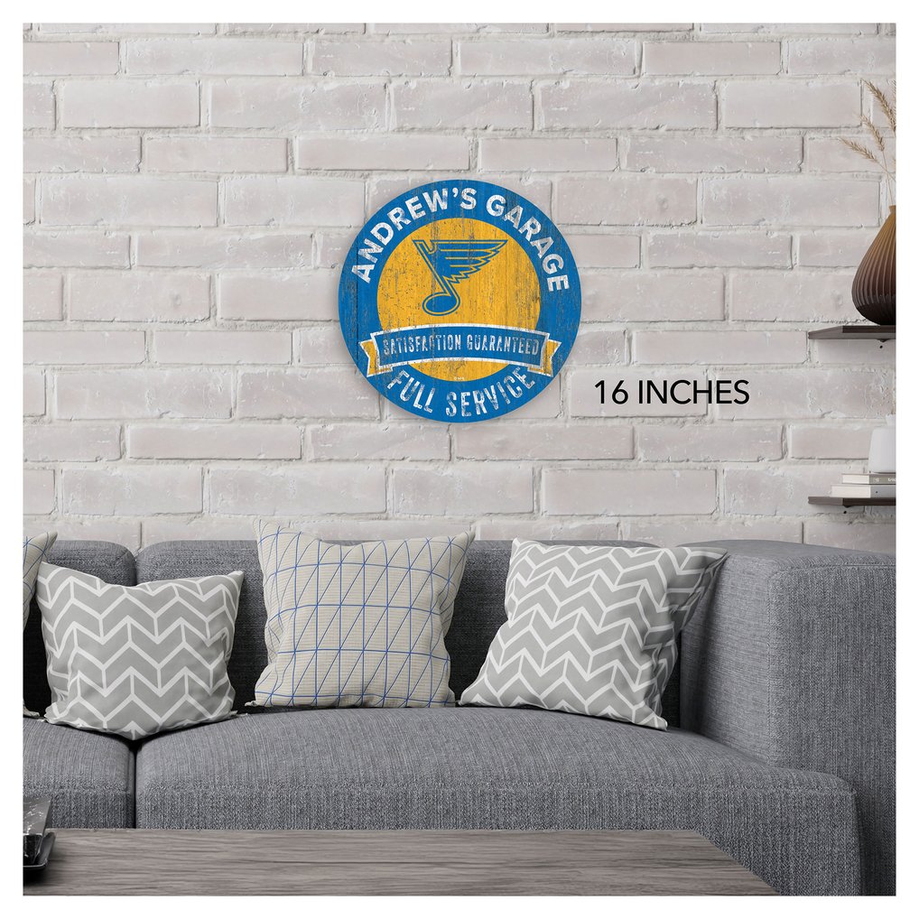 St. Louis Blues 16" Customizable Garage Circle