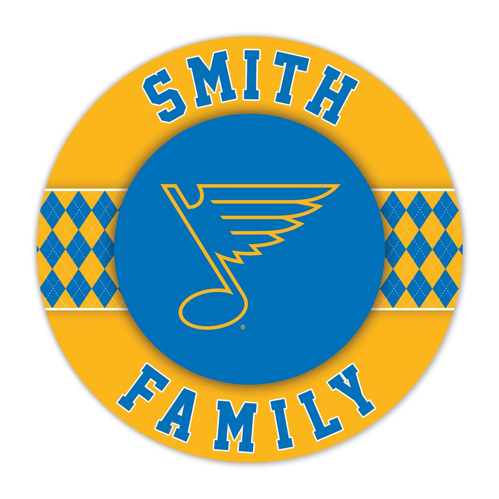 St. Louis Blues 16" Personalized Circle Wall Art