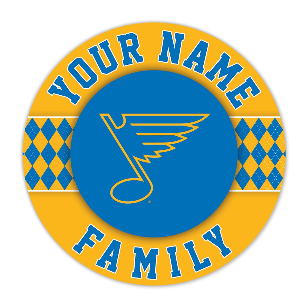 St. Louis Blues 16" Personalized Circle Wall Art
